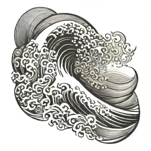 elliott smith waves tattoo design idea