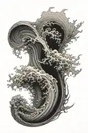 fractal eliot waves crashing tattoo design idea