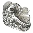 elliott smith waves tattoo design idea