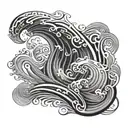 elliott smith waves tattoo design idea