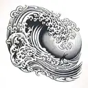 elliott smith waves tattoo design idea