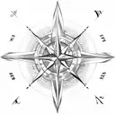 compass camera heart tattoo design idea