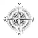 compass camera heart tattoo design idea
