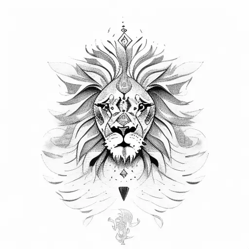 lion with wings  tattoo design idea