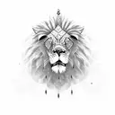lion with sikh warrior  tattoo design idea