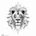 lion with sikh warrior  tattoo design idea