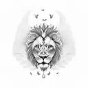 lion with wings  tattoo design idea