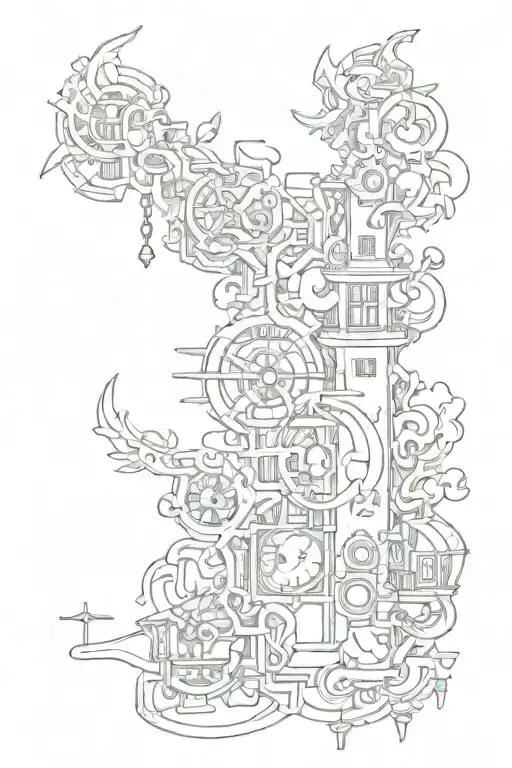 Four Stops tattoo design idea