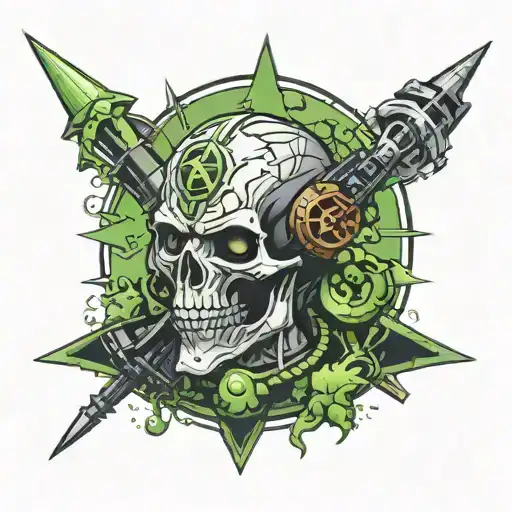 warhammer 40k necron tattoo design idea