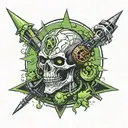 warhammer 40k necron tattoo design idea