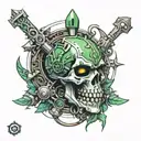 warhammer 40k necron tattoo design idea