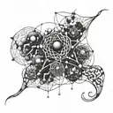 Incorporate a neural network diagram into a tattoo design tattoo design idea