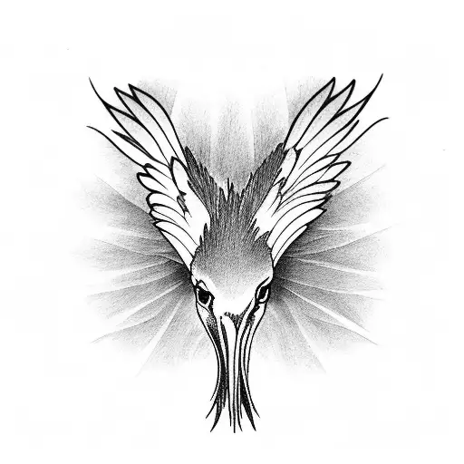 sandhill crane tattoo design idea