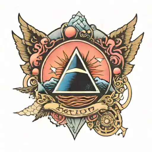 Pink Floyd and the universe  tattoo design idea