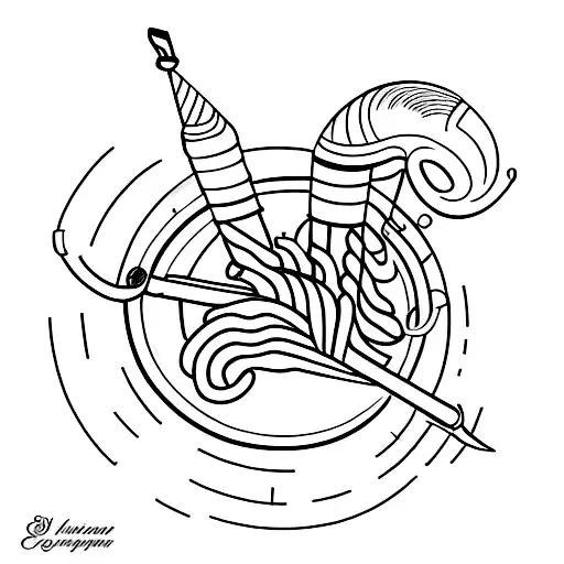 italian horn cornicello tattoo design idea
