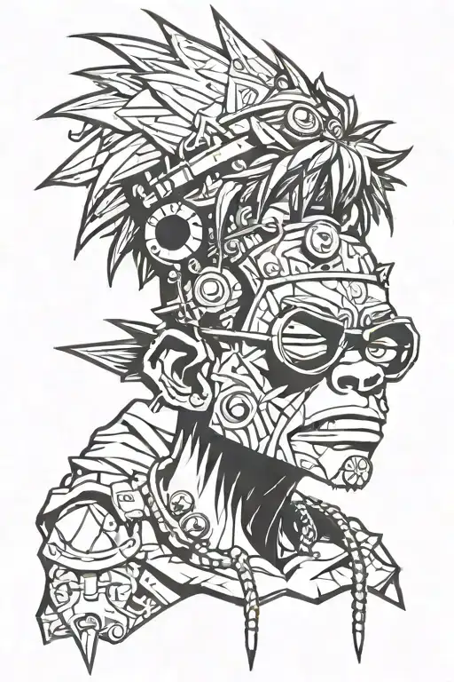 gorillaz tattoo design idea