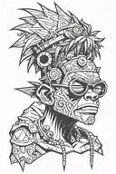 gorillaz tattoo design idea