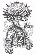gorillaz tattoo design idea