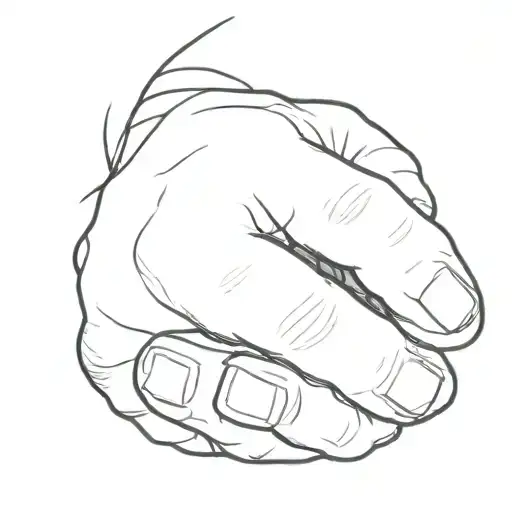 close up of max holloways hand from ufc 300 pointing down tattoo design idea