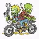 bart zombie apocalypse riders tattoo design idea