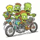 bart zombie apocalypse riders tattoo design idea
