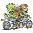 bart zombie apocalypse riders tattoo design idea