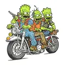 bart zombie apocalypse riders tattoo design idea