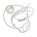 11:11 time with moon and sentence "make a wish" tattoo design idea