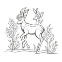 Bambi line tattoo design idea