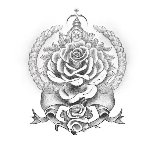 virgen la  Reina de los Ángeles  tattoo design idea