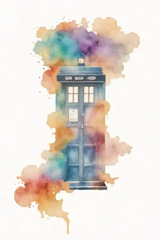 TARDIS snow tattoo design idea