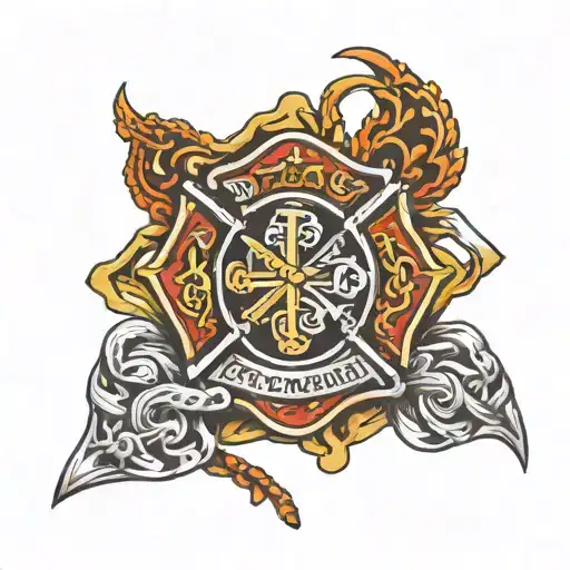 firefighter, paramedic, Irish knots  tattoo design idea