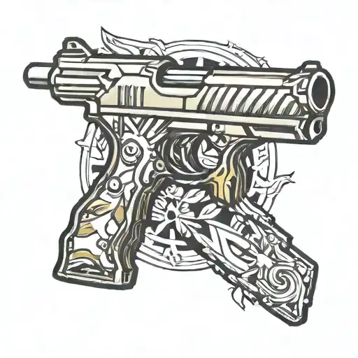 eye desert eagle desert  tattoo design idea