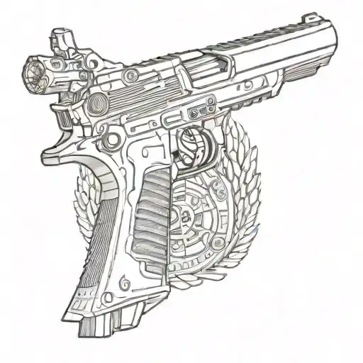 eye desert eagle desert  tattoo design idea