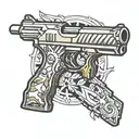 eye desert eagle desert  tattoo design idea