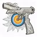 eye desert eagle desert  tattoo design idea