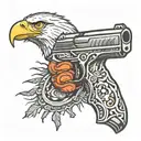 eye desert eagle desert  tattoo design idea