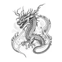 Lightning and a dragon  tattoo design idea