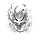 Lightning and a dragon  tattoo design idea