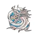 Lightning and a dragon  tattoo design idea