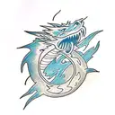 Lightning and a dragon  tattoo design idea