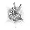 hand with the string of fate tattoo design idea