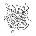 red string of fate hand  tattoo design idea