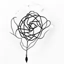 red string of fate hand  tattoo design idea