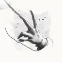 red string of fate hand  tattoo design idea