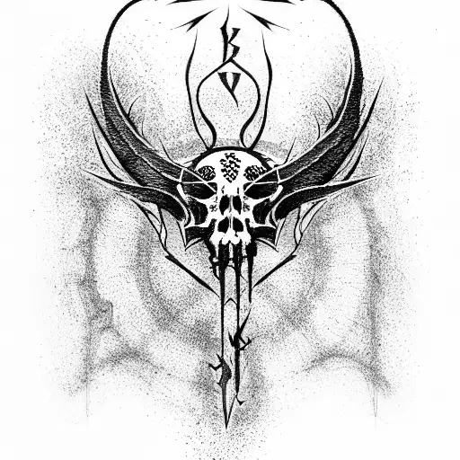 the scythe of death tattoo design idea