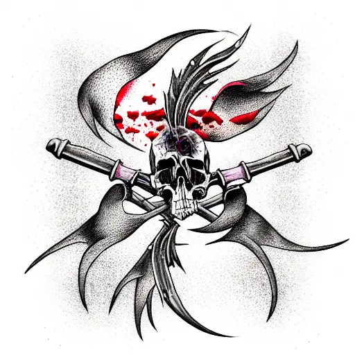 the scythe of death tattoo design idea
