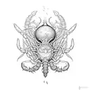 chalice with a scorpion tattoo design idea