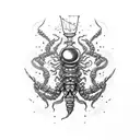 chalice with a scorpion tattoo design idea