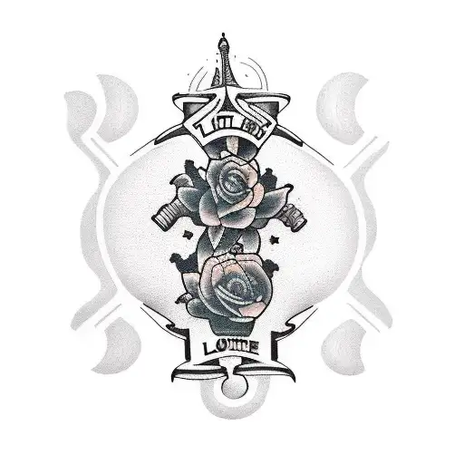 Lost in love, loner, Atri tattoo design idea